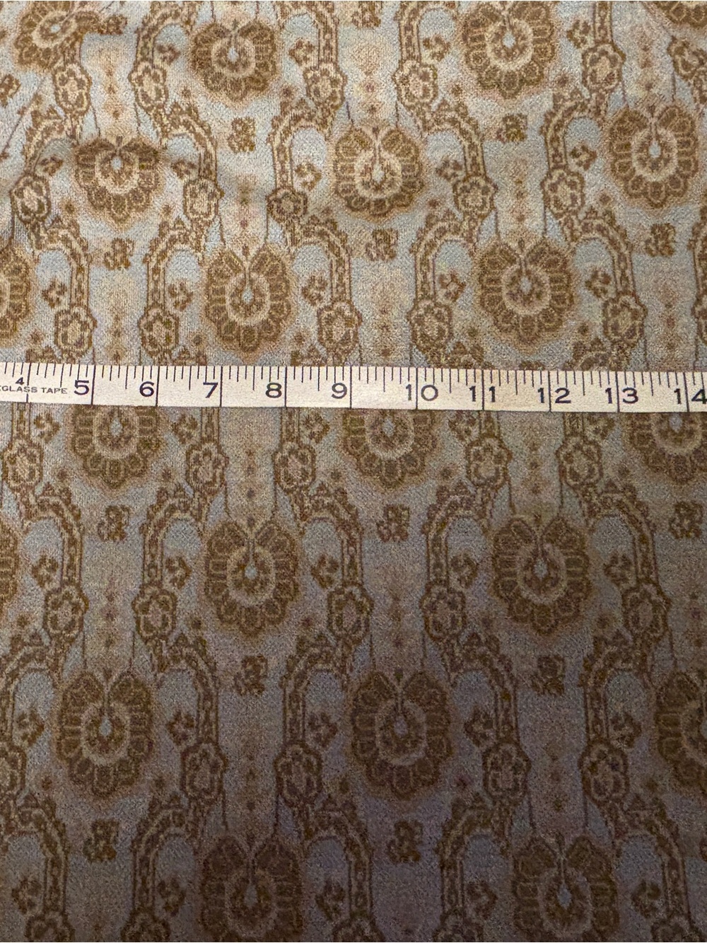 Vintage 1960s Milo Long-Sleeve Paisley Shift Dress in Olive Brown, medium - Picture 6 of 6